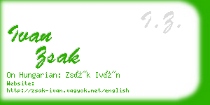 ivan zsak business card
